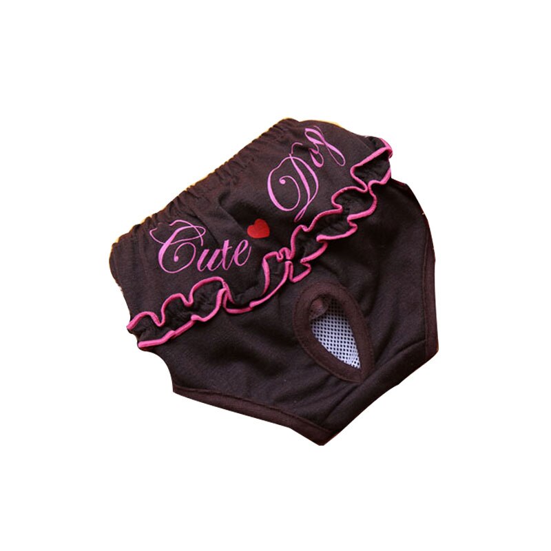 Cute Pink Soft Dog Physical Pant Dog Panties Lovely Puppy Pet Shorts Breathable Dog Underwear Dog Diapers Pet Physical: coffee / M