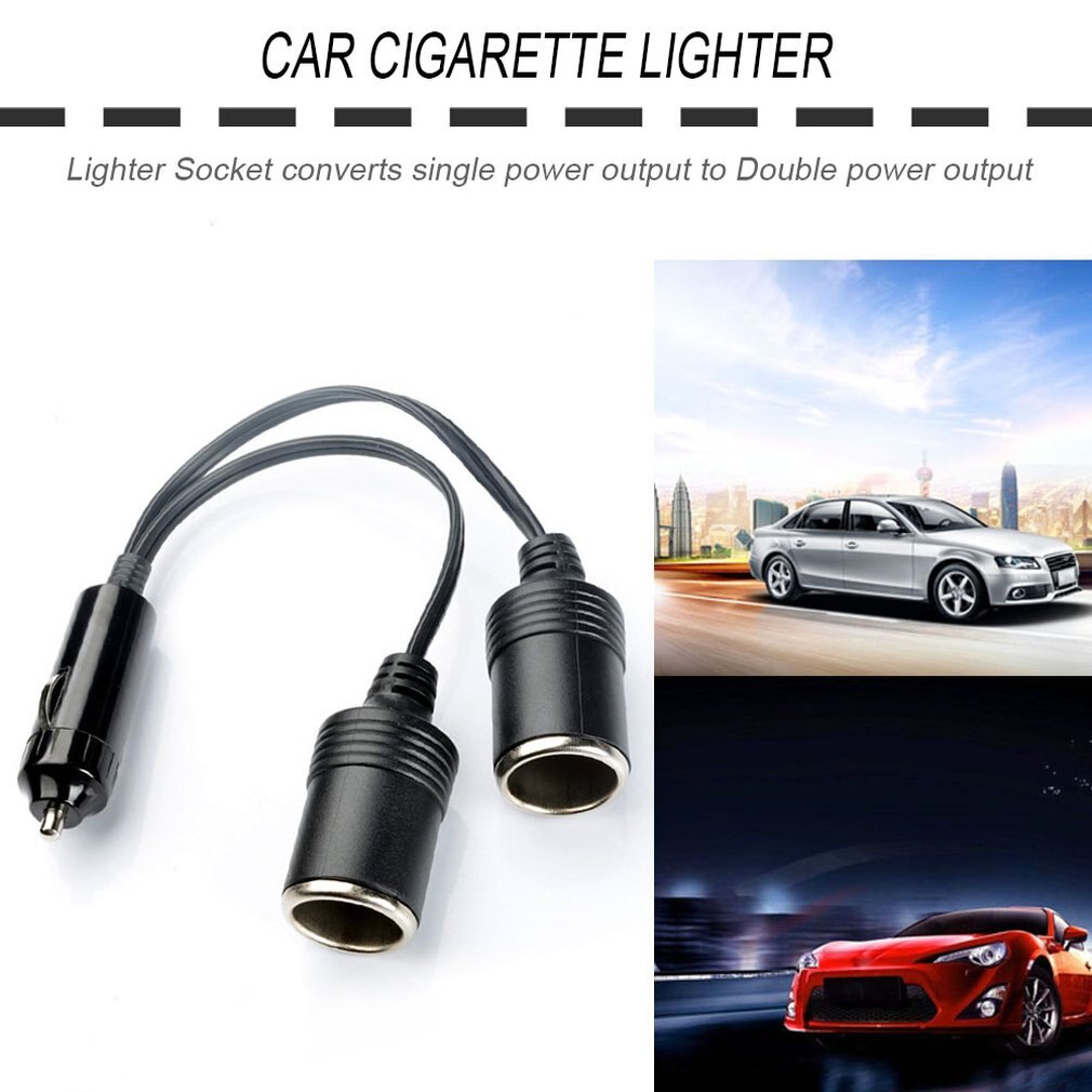 Dual Port Car Cigarette Lighter 12V-24V Power Charger Adapter Socket Splitter Female Socket Bakelite Plug Connector Adapter