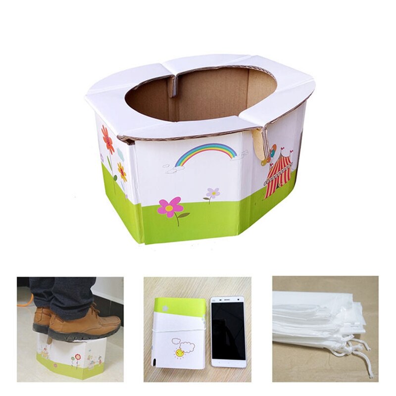 Enfants Portable pliant siège de pot garçons filles bébé voyage toilette formation infantile d'urgence pot avec des sacs de remplacement