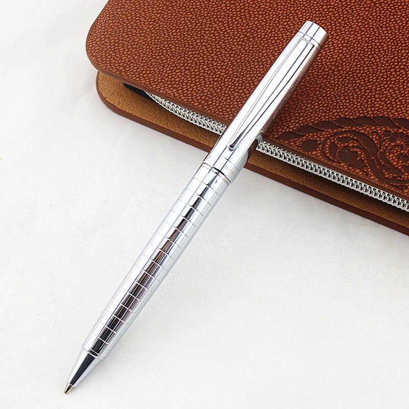 de luxe 856 gris platine croix ligne couleur étudiant école fournitures de bureau moyenne plume stylos à bille