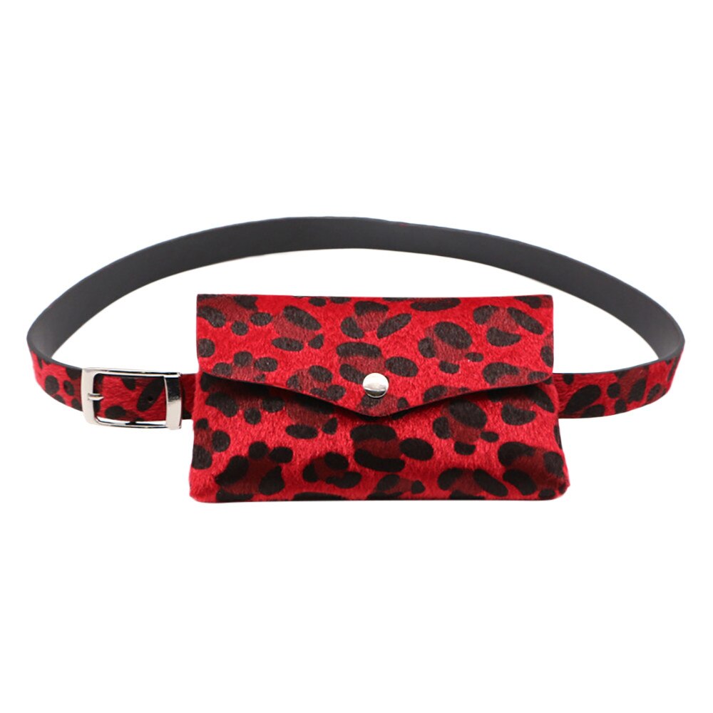 Damen-leoparden-taschen, multifunktionale handytasche, hüfttasche, handtasche, freizeit-brusttasche: Rot