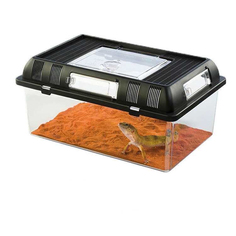 1Pcs Reptile Kweekbak Spider Houden Doos Schildpad Cilinder Gehoornde Kikker Kattenbakvulling Gekko Huisdier Slang Hagedis Acryl Box