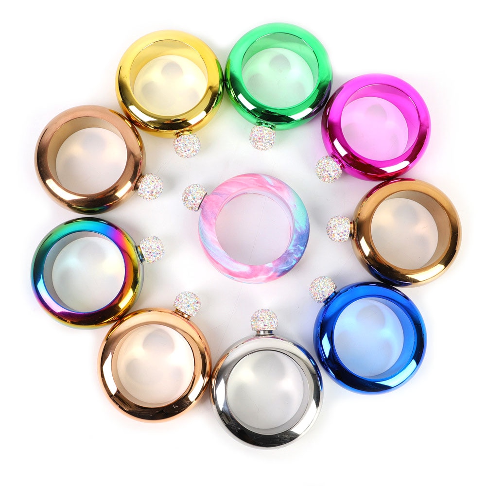 3,5 Unzen Armreif Armbinde Flachmann Edelstahl Alkohol Whiskey Wodka Flachmann Krug Getränk
