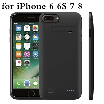 10000Mah Power Bank Voor Iphone 6 6S 7 8 Plus 12 Pro Max Batterij Oplader Voor Iphone X Xs Xr 11 Pro Max 12Mini Opladen Case: Black 6 6S 7 8