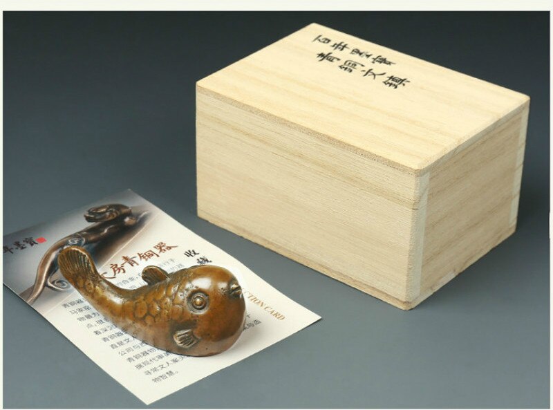 Leuke Metalen Paperweights Hoge Grade Papier Gewicht Chinese Tradtional Kalligrafie Brons Paperweights Sculptuur Papier Drukken Prop: Default Title