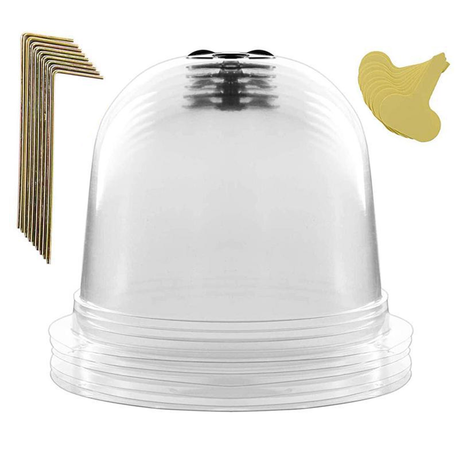 6pcs Cloche Dome Reusable Plastic Plant Bell Protector Cover for Warming Fruits Vegetables Seedlings Guard Freeze Protection