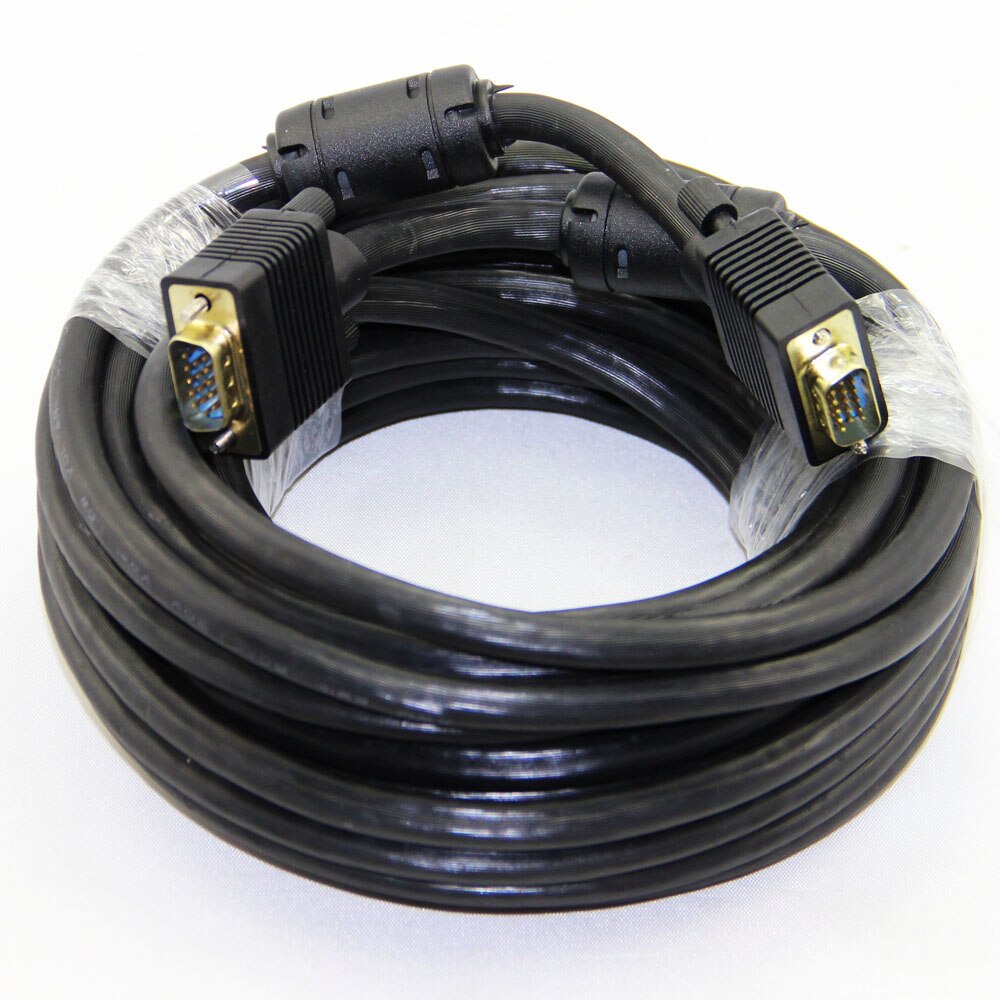 Bochara Vergoldet VGA Kabel Stecker-stecker 3 + 6 HD Komplett Verdrahtet 15PIN Für LCD PROJEKTOR PC Laptop monitor 1,5 m 3m 5m 10m 15m 20m