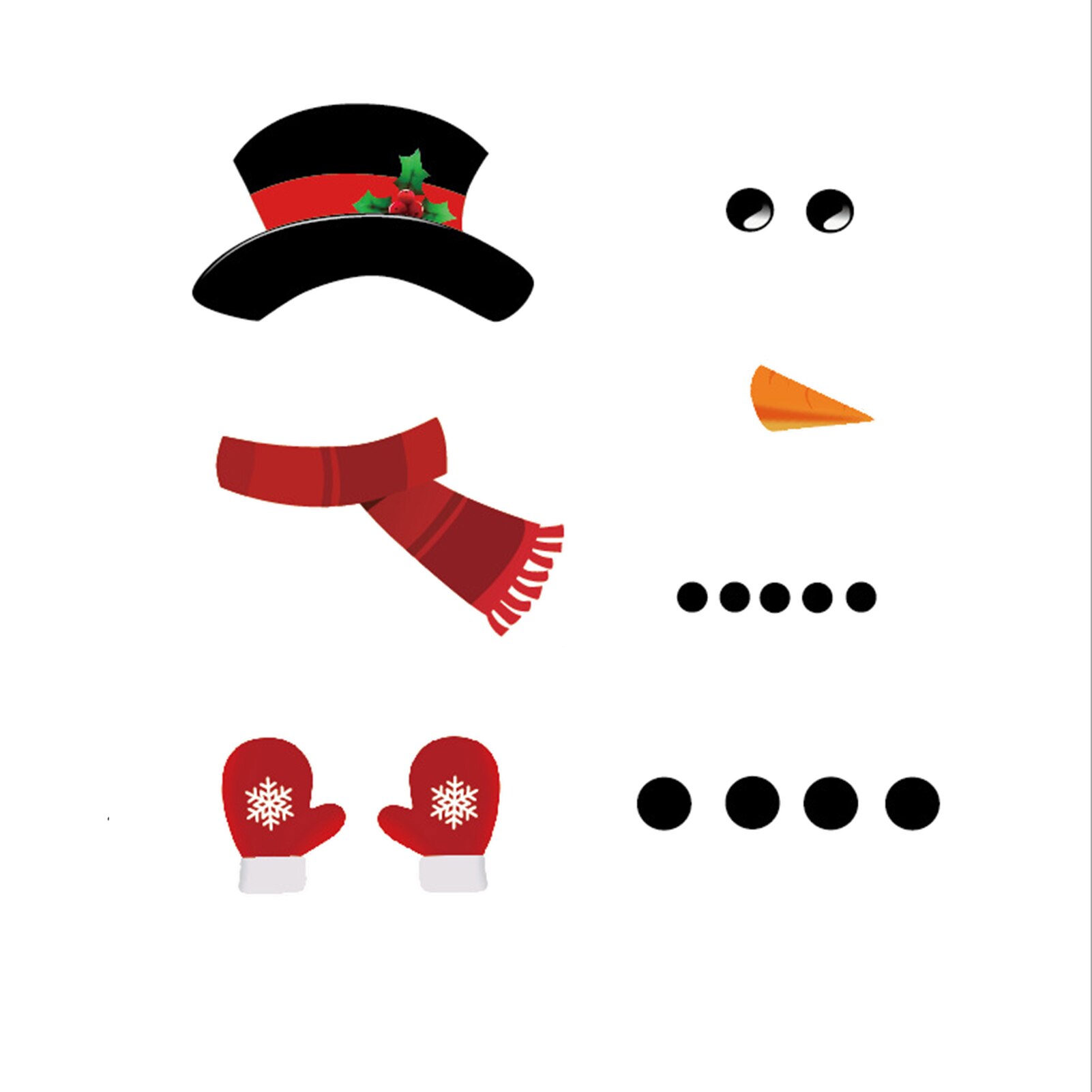 Cute Waterproof Snowman Pattern Christmas Decor Refrigerator Magnet Sticker: 1