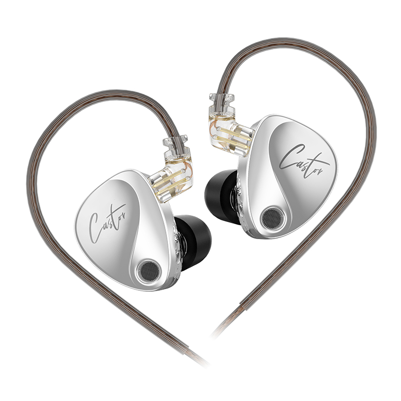 KZ Castor in Ear słuchawki HiFi 2DD dynamiczne wysokiej klasy regulowane słuchawki Monitor słuchawki słuchawki douszne z redukcją szumów zestawy słuchawkowe basowe PR2 ZAR: Czerwony