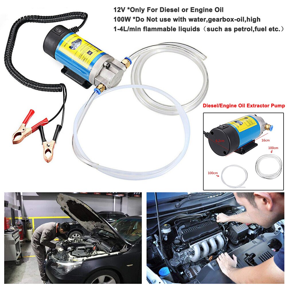 12V Oil Pump Electric Fuel Pump Siphon Pump 1-4l/min Car Electric Oil Transfer Pump Oil Extractor Set Car Special Accessories