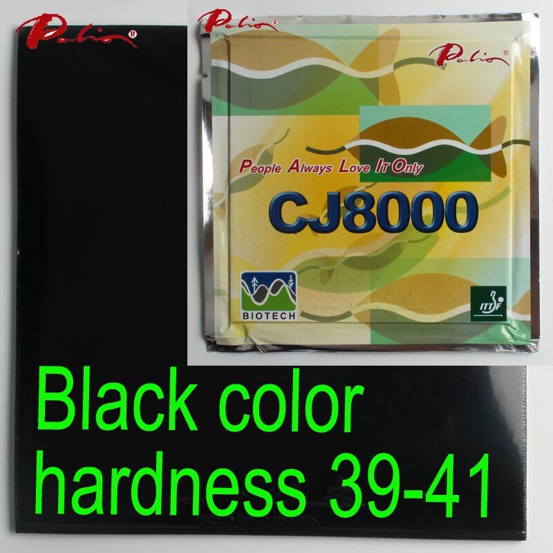 Palio-raqueta de tenis de mesa oficial CJ8000 39-41, de caucho, técnica de BIOTECH, fast attack loop, poco pegajosa: black