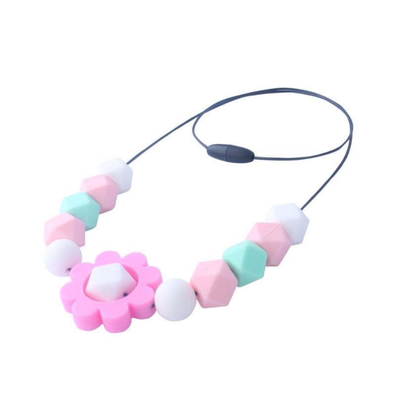 NewBaby Farbige Ungiftig Geometrische Molaren Anhänger Beißring Armband Molaren Stick Silikon Biss Stick Niedlichen Cartoon-Muster ToyNew