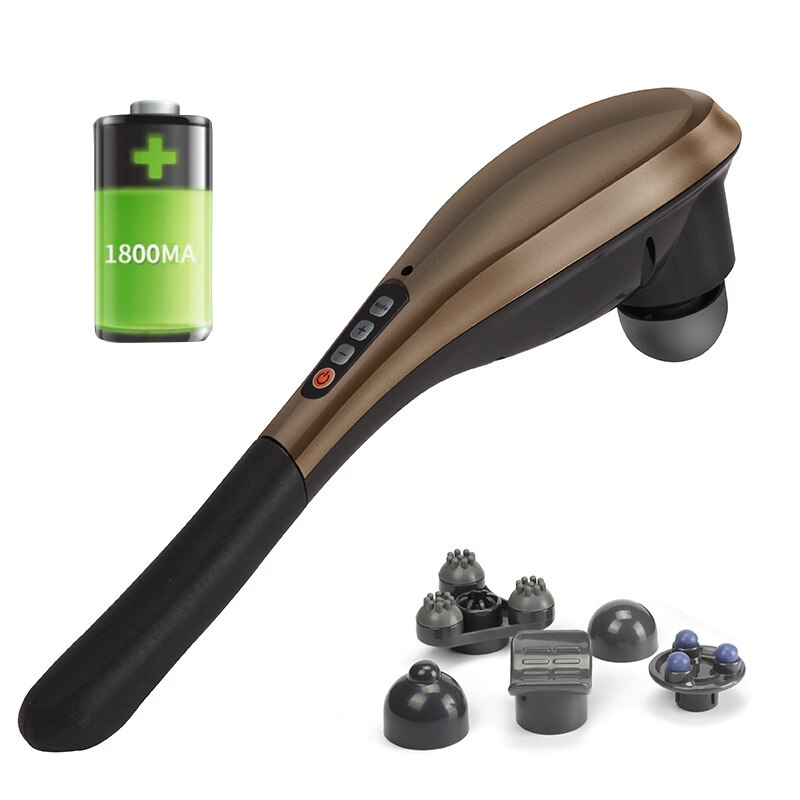 Akumulator delfin kijek do masażu młot elektryczny shock młotek do masażu ręczny masażer szyjki macicy bezprzewodowy elektryczny: UK / Champagne gold