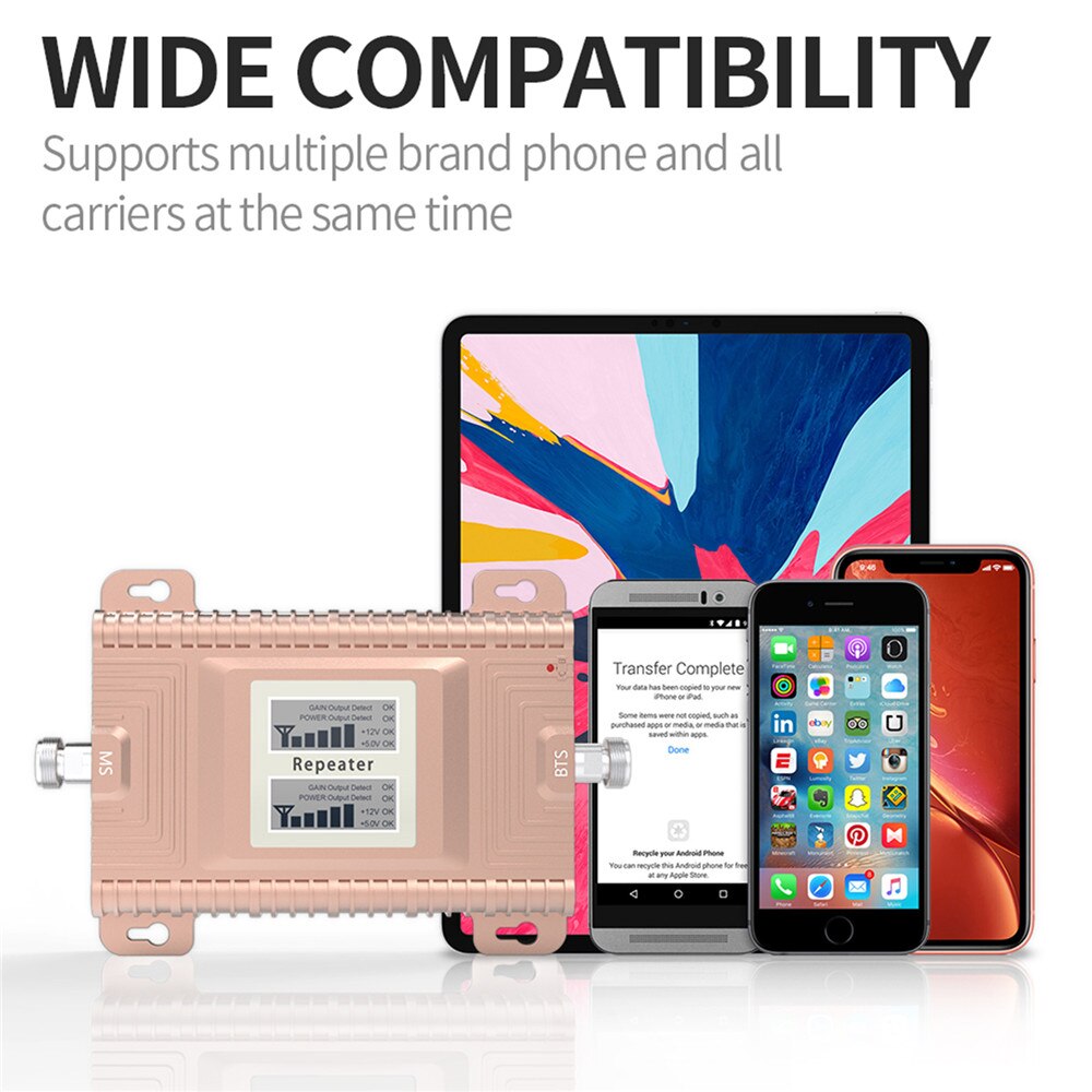 GOBOOST 2g 3g CDMA 850 4g LTE 1800 MHz Dual Band Signal Booster Cellular Amplifier B5 B3 For Cell Phone Repeater