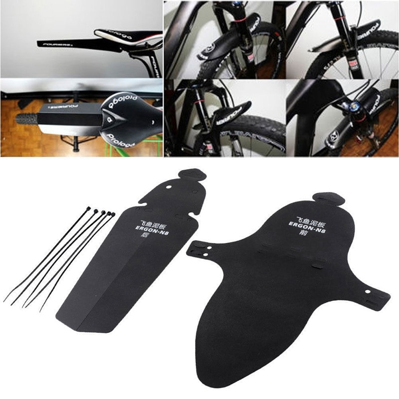 Guardabarros ligeros de Rueda trasera para bicicleta, conjuntos de guardabarros negros para ciclismo