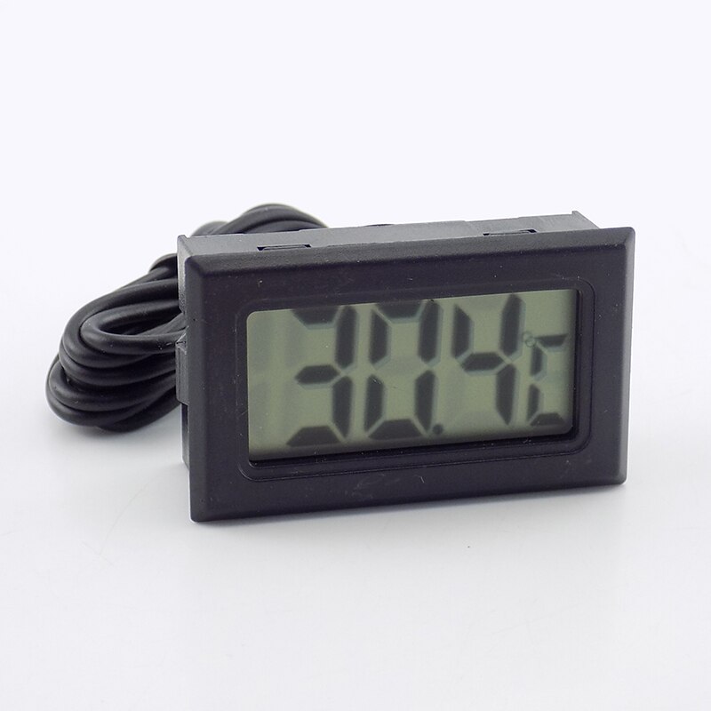 Mini LCD Digital Thermometer -50C -110C Degree Water Thermometer Electronic Thermometer Fish Tank Refrigerator Indoor Outdoor: black