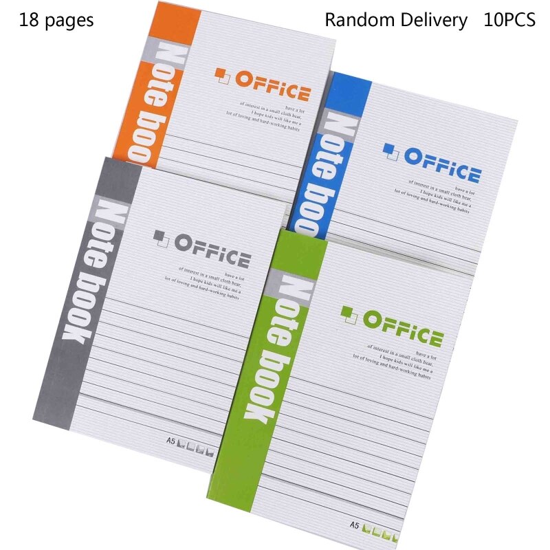 2022 Multipurpose Notebook Ink-proof A5 Soft Cover Stationery for business Executive Office Work Travel Home Meeting 10 Pack: 18 sheets