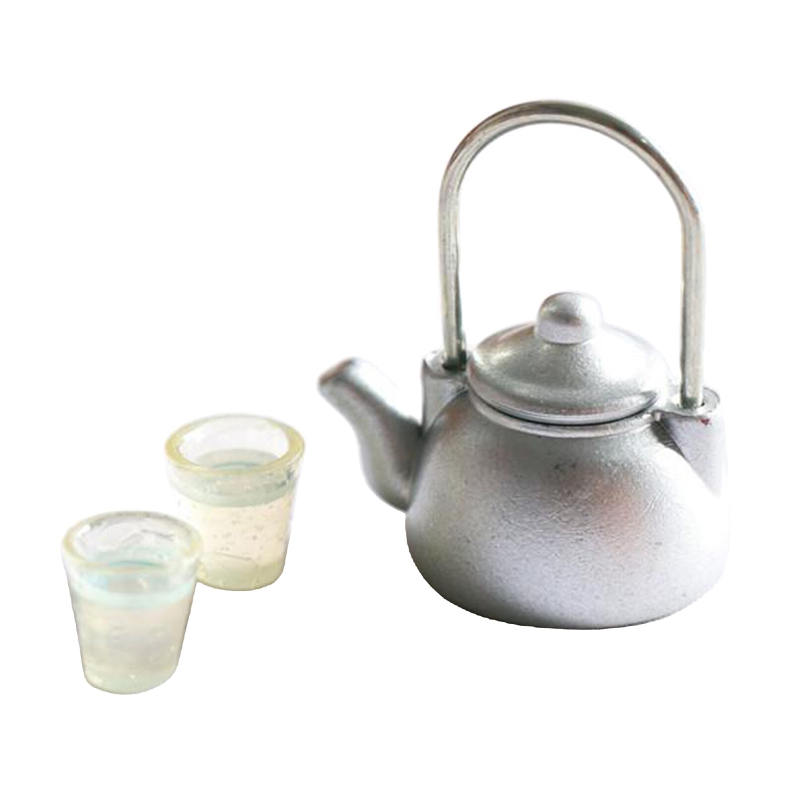1:12 Schaal Keuken Poppenhuis Ketel W/Cups Poppenhuis Decoratie Voor Jongens