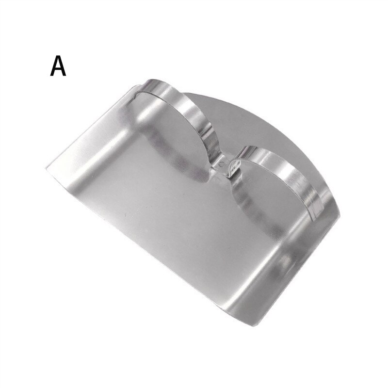 2PCS Stainless Steel Finger Guard Finger Hand Cut Hand Protector Knife Cut Finger Protection Tool Kitchen Knives & Accessories: Light Grey