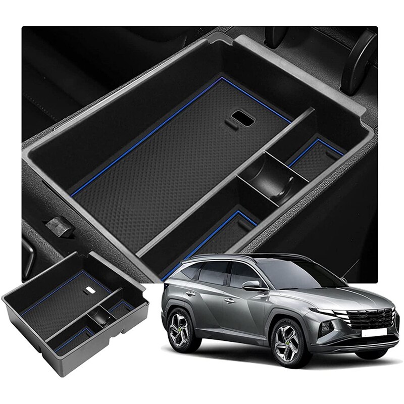 Center Console Organizer Tray for Hyundai Tucson NX4 Limited -2022 Car Central Armrest Storage Box Accessories