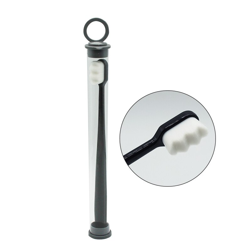 Brosse à dents souple et ultrafine pour enfants et adultes, accessoire de soins buccaux, Portable et , avec boîte, voyage en plein air: 04