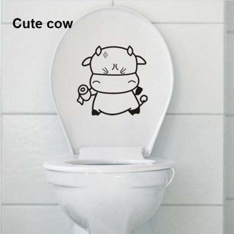 Dejlig kat killing wallstickers toilet stickers dørklistermærker sommerfugl badeværelse kunst decals boligindretning vinduesglas: Stil 2 02