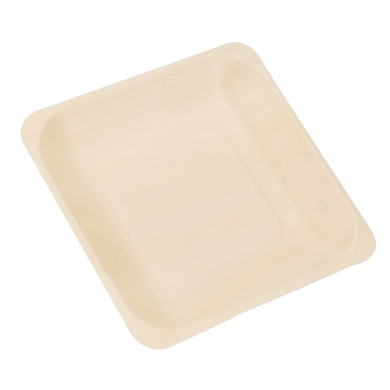 150 stuks wegwerp vierkante houten borden draagbaar servies voor verjaardagsfeestjes bruiloften restaurant picknick barbecue 140 x 140mm: Default Title