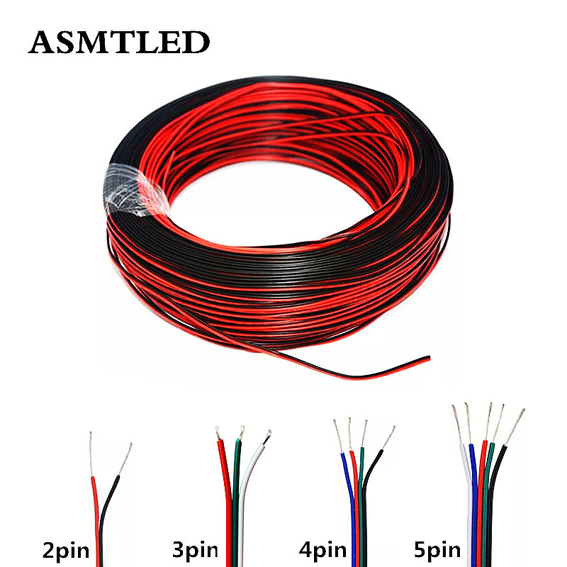 1m-100m RGB LED Stecker 2Stift 3Stift 4Stift 5Stift LED Kabel Verlängerung Verlängern kabel Stecker Draht Für RGB rgbw einfarbige LED Streifen