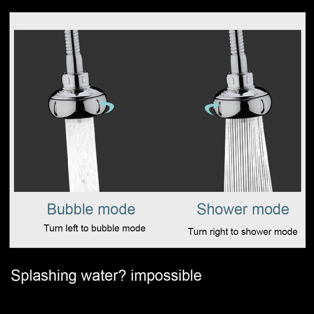 360 Graden Keuken Kraan Adapter Voor Water Saving Tap Douche Filter Twee Modus Flexibele Kraan Nozzle Voor Keuken Waterbesparing