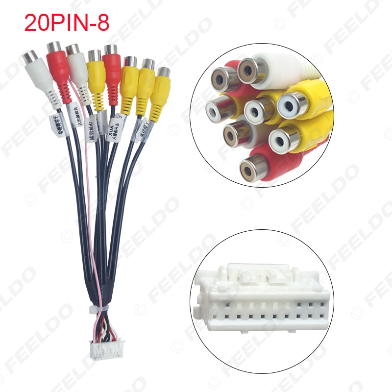 Feeldo Auto Head Unit Stereo Kabelboom Kits Compatibel Voor Xy Auto Android Oplossing Interface # AM4919: 20Pin-8