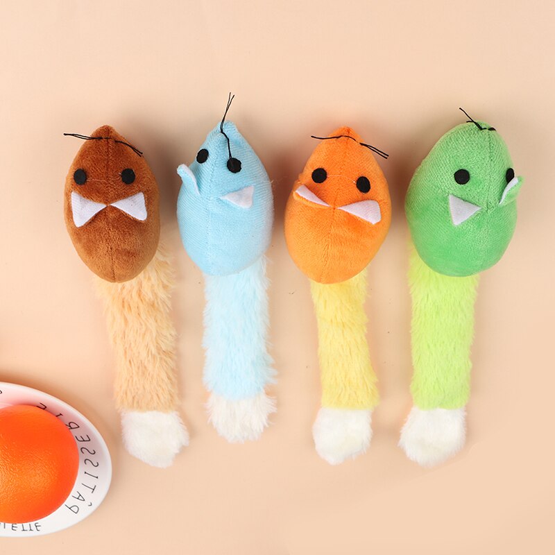Gato de juguete de felpa divertido gatito juguete suave sólido ratón interactivo juguetes para gatos domésticos juego de entrenamiento suministros para gatos