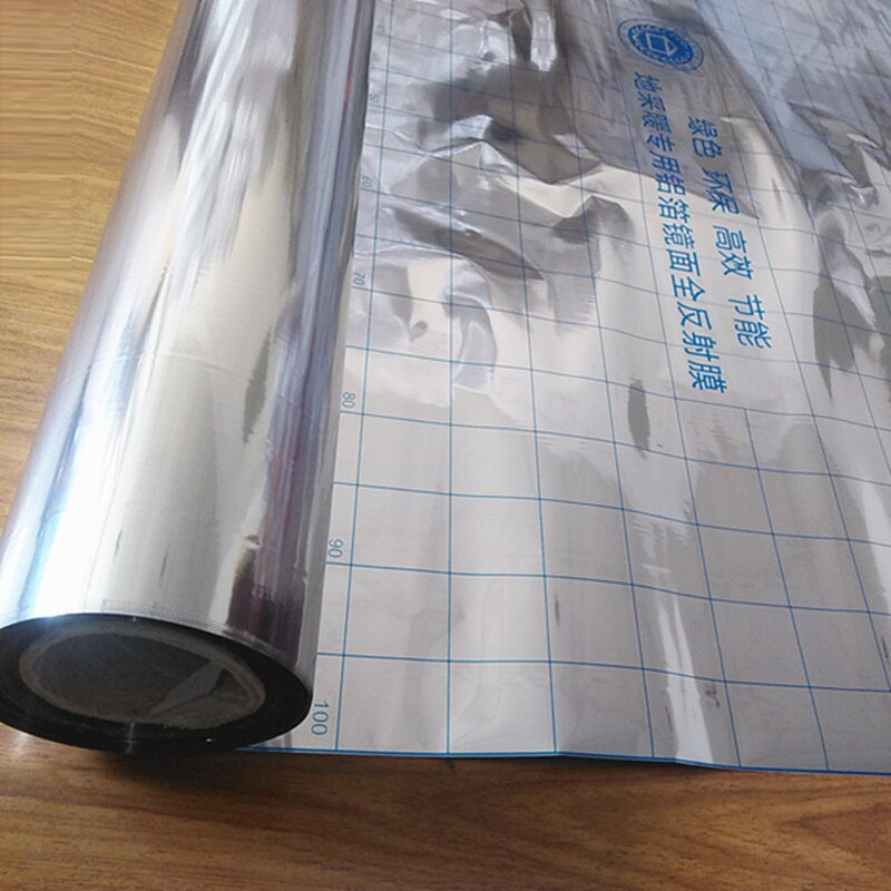 Alle størrelser 0.06mm aluminiumsfolie-isoleringsspejlrefleksfilm til gulvvarmesystem