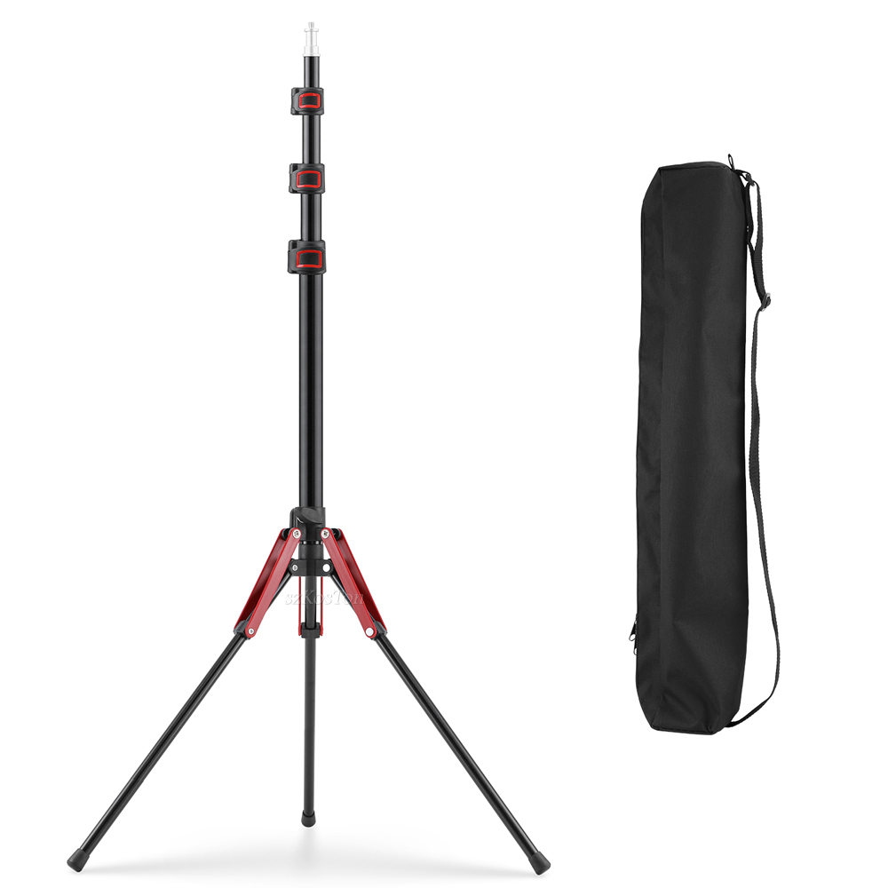 1.9m/75 inch aluminium lampstatief voor fotografie, lichtstatief, monopod, lichtbeugel voor led-videolamp, flitser, reisformaat, 1/4 schroeven: Donkergrijs