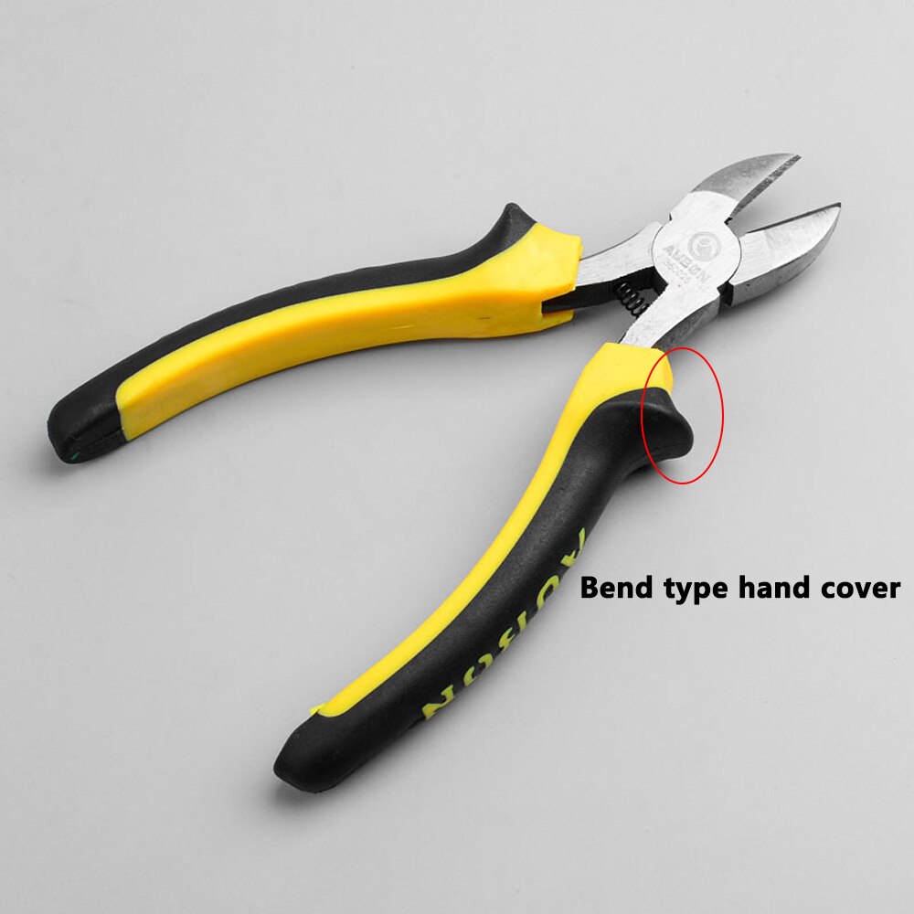 Kniptang Diagonale Cutter Ronde Kaak Micro Kralen Tangen Elektrische Draden Cutters 6 "Cut Side Knipt Tang Met Hand cover