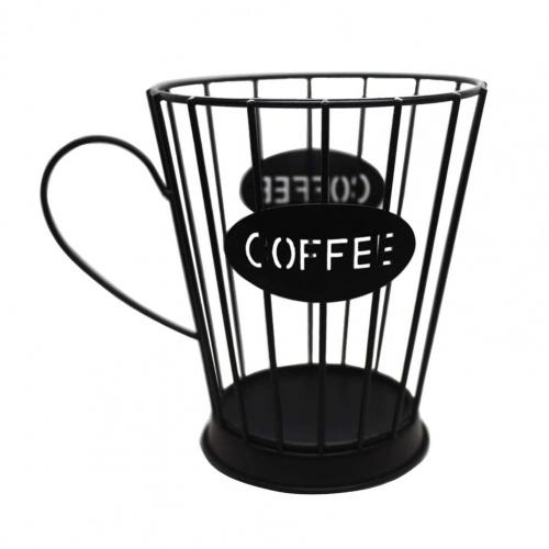 Universele Koffie Capsule Opslag Mand Koffie Cup Mand Vintage Koffie Pod Organisator Houder Zwart Voor Home Cafe Hotel: Black S