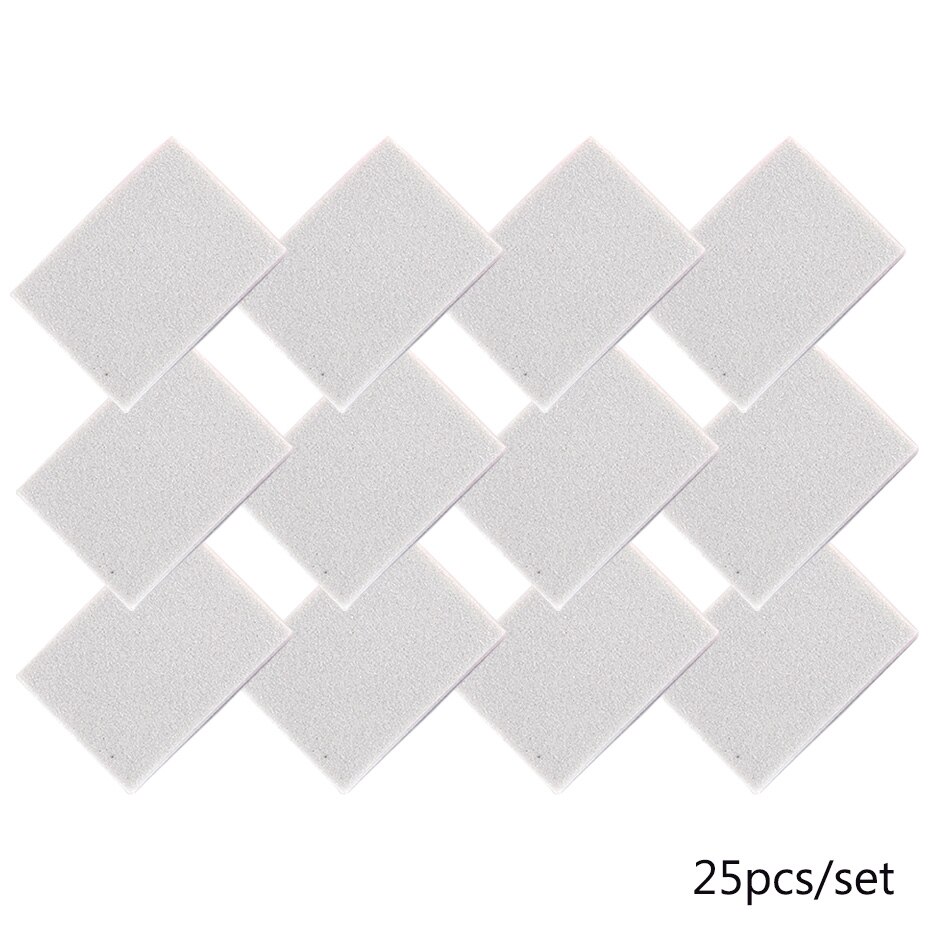 Esponjas para uñas, limas de uñas de doble cara, 25/50 de grano, Mini bloques de pulido para pedicura, herramientas de lijado, manicura #100/180-1, 1824 Uds.: 25pcs-Grey