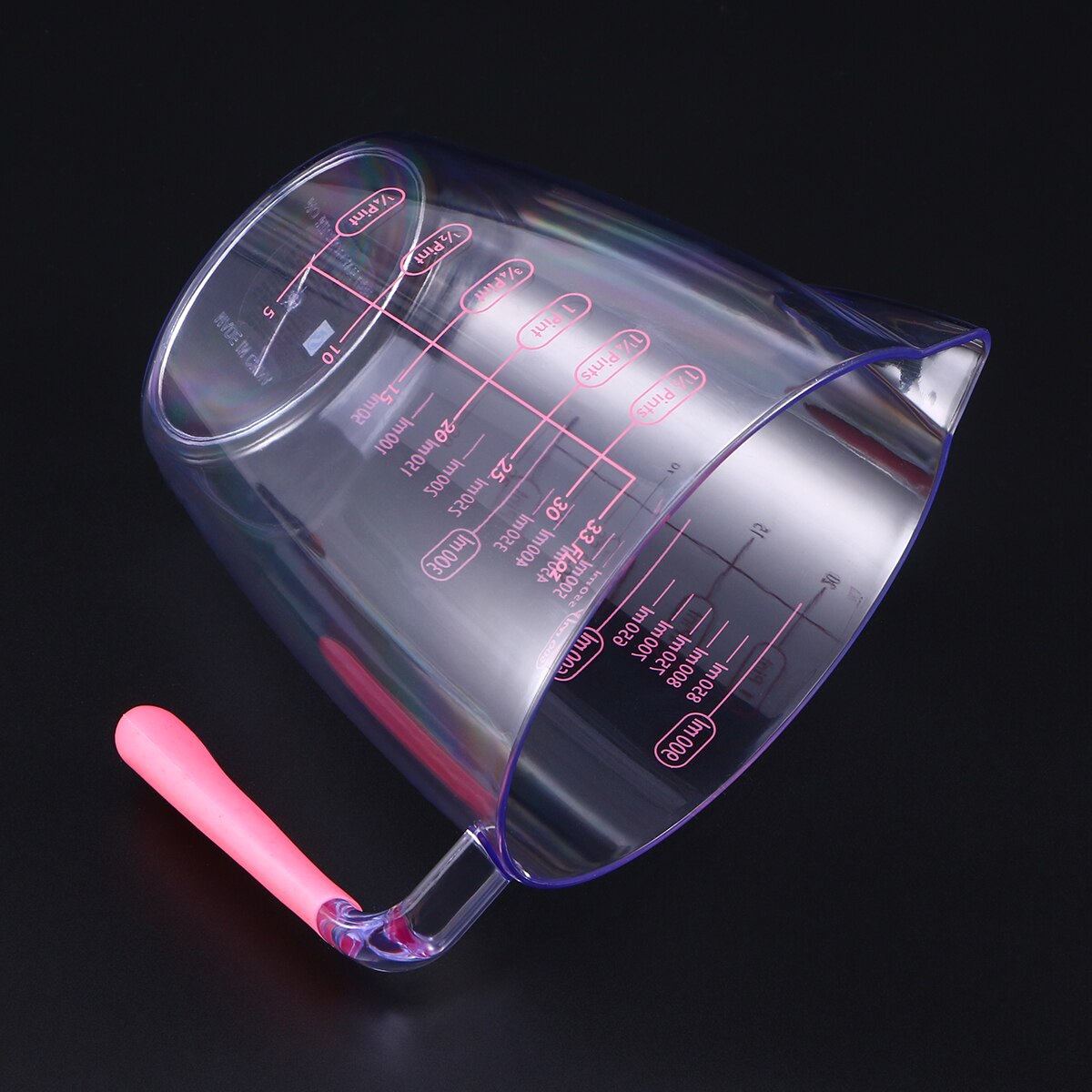 900ml Transparent Plastic Measuring Cup with Marking Scales Baking Kitchen Measuring Pitcher Measuring Cup