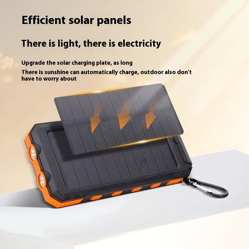 20000mAh Large Capacity Solar Power Bank Portable Charger Compatible with IOS Android USB-A and USB-C Fast Charging Powerbank