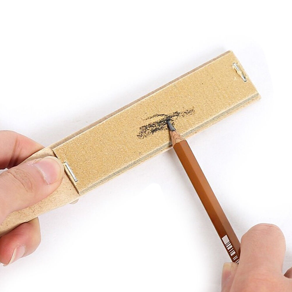 Artystyczny obraz blok papieru ściernego robić ostrzenia ołówkiem szkic papier ścierny ołówek wskaźnik narzędzie robić rysowania zestawów szkolnych