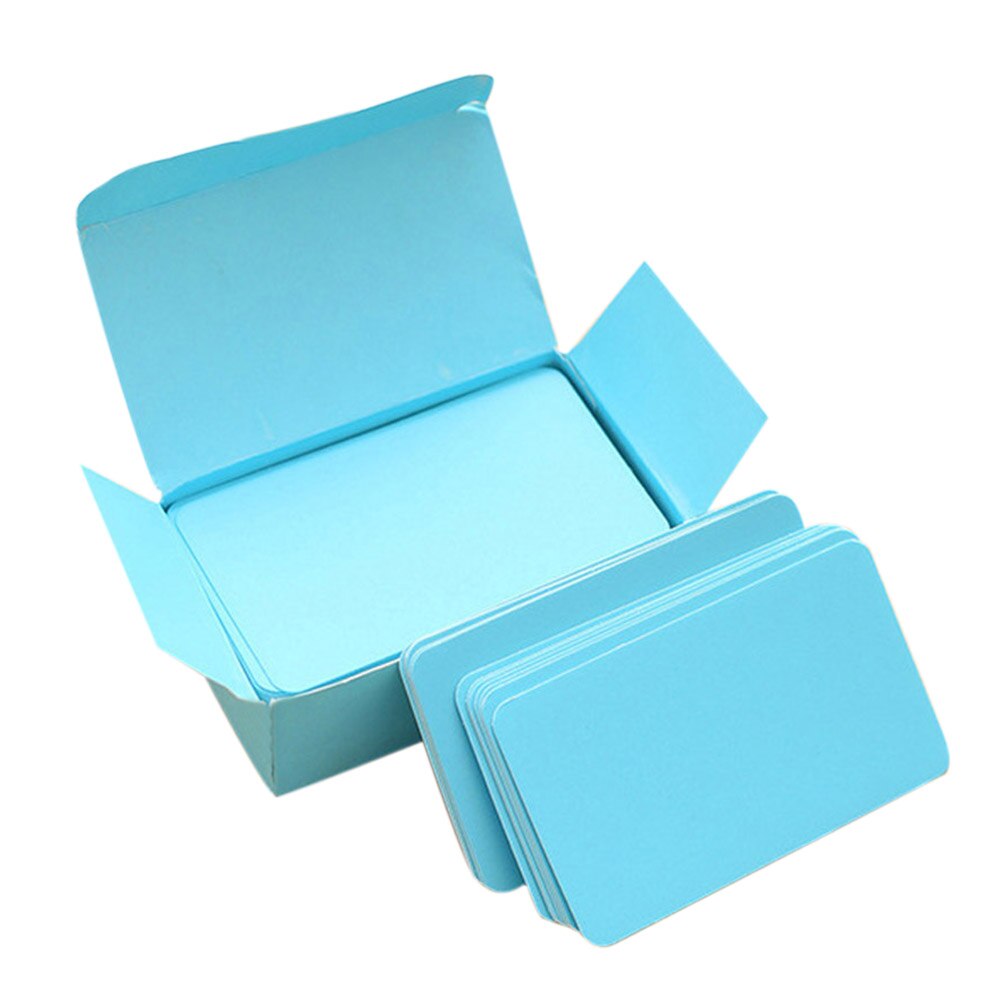 1 Box Thickened Blank Cards Business Cards Message Card Sticky Note Set DIY Graffiti Small Card Notepad School Office Supplies