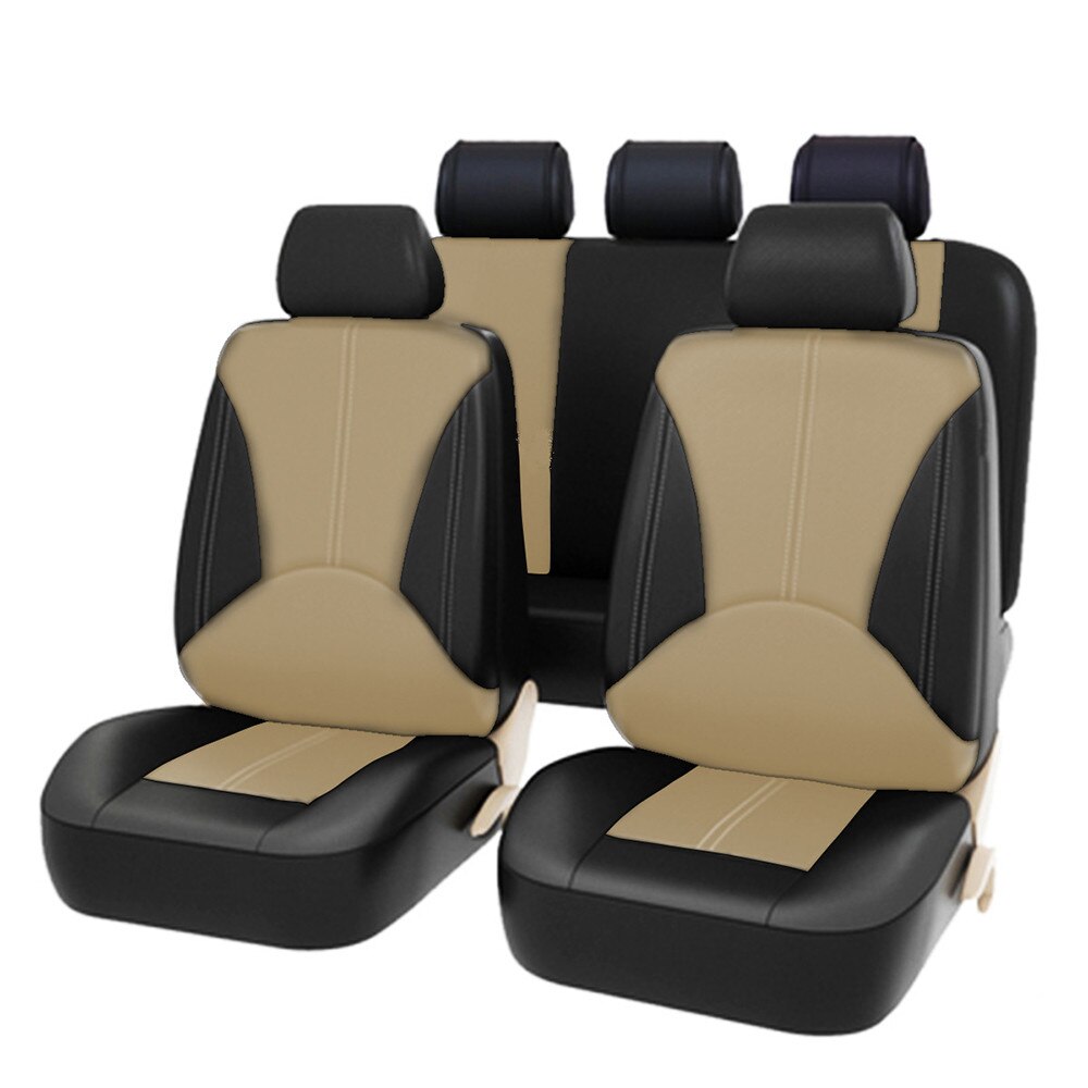 Auto Accessoires Voor Lexus Es Ct Is Gs GS350 Gx Ls LS430 Rx RX450H Lc Ux Sc Convertible Sc Coupe HS250H Lederen Auto Stoelhoezen: ZT04-5Seats-Beige