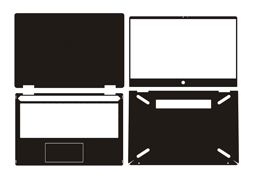 Autocollant pour ordinateur portable autocollants de peau protecteur de couverture en fibre de carbone pour HP pavillon x360 14-DH0014TX 14"