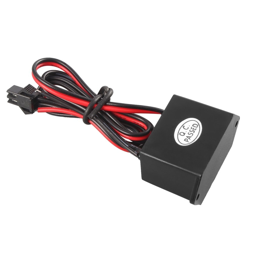 Black 12V DC to AC Inverter for EL Lamp Wire Electroluminescent 5M Meters