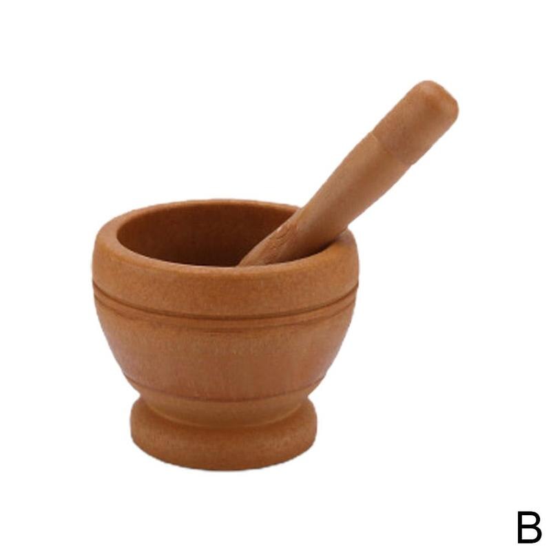 Hars Knoflook Stamper Stamper Grinder Houten Wit Grinder Mortel Slijpen Kom Knoflookpers Herb Peper Mengen Pot Keuken Tool: B