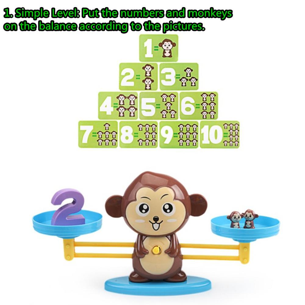 Monkey Balance Educational Math Game for Kids to Learn Counting Numbers and Basic Math, 65 Piece STEM Learning Toy