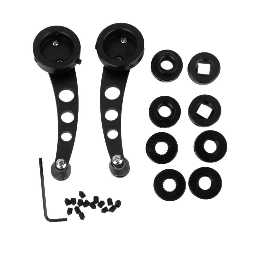 Universal Car Auto Window Winder Kit Crank Door Glass Handle Aluminium Black