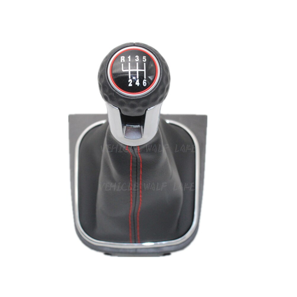 For VW Scirocco Car-Stying 6 Speed Car Stick Gear Shift Knob With Leather Boot