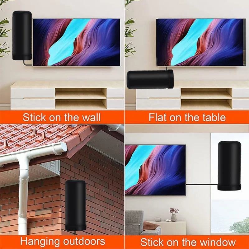Powerful Outdoor Indoor Strong Signal HDTV DVBT2 HD 4k Full TV Signal Amplifier Digital Antenna For High-Range TV