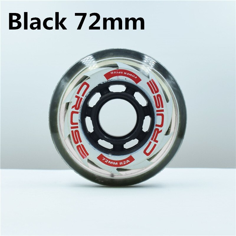 [72mm 76mm 80mm]Hyper +G Inline Skates Wheel 84A +Grip Freedom Concrete Roller Skating Rodas for SEBA High HV Carbon: 82A Black 72mm