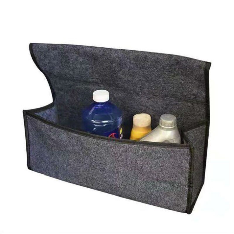 Bil koffert arrangør bil oppbevaringspose last container boks brannsikker oppbevaring rydding holder multilomme bil styling 50*17*24cm